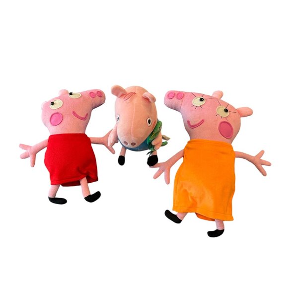 PEPPA PIG Plush Stuffed Animals Mommy15" Pig Peppa12" & George 12" - Picture 1 of 10